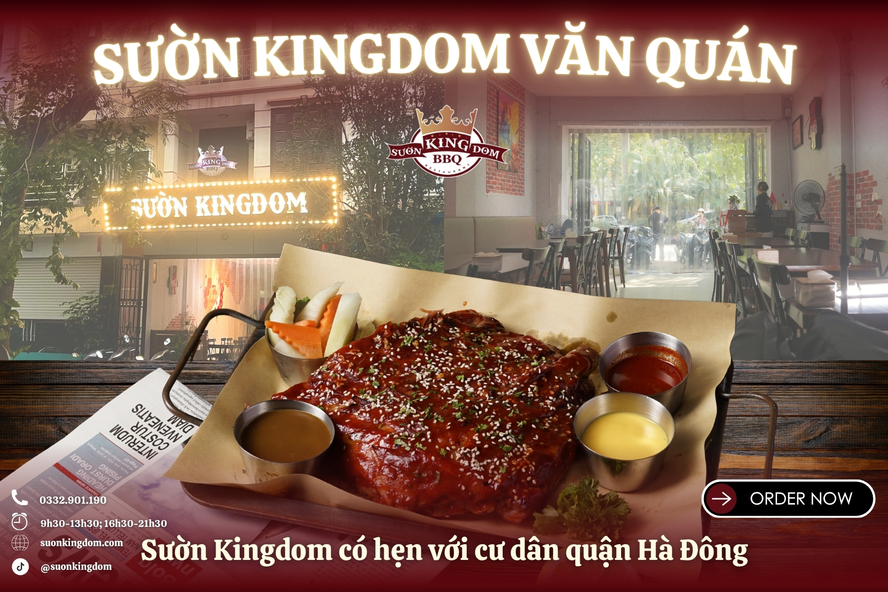 Sườn Kingdom Văn Quán - Điểm đến quen thuộc của hội đam mê sườn nướng