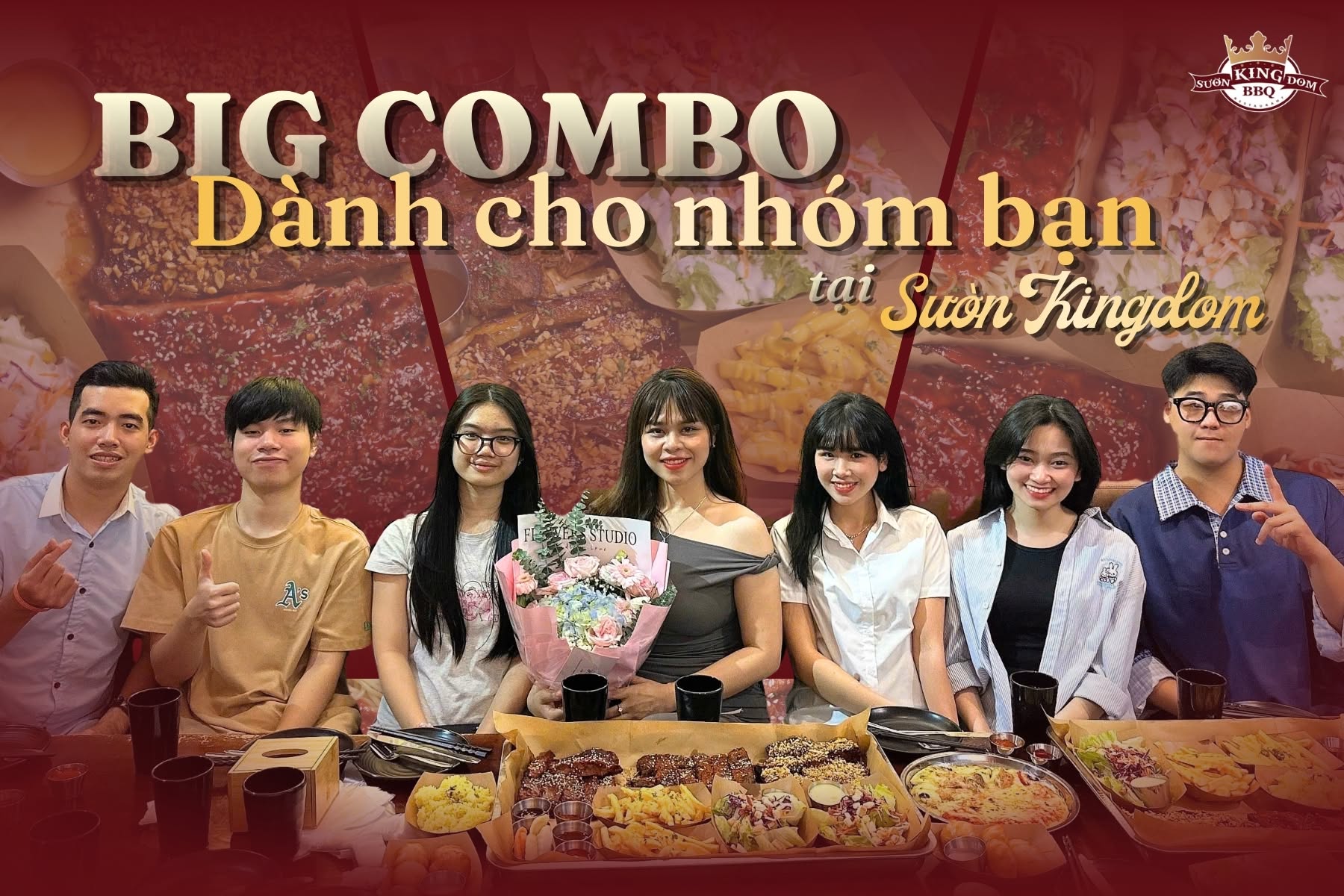 BIG COMBO DÀNH CHO NHÓM BẠN 4 NGƯỜI TẠI SƯỜN KINGDOM