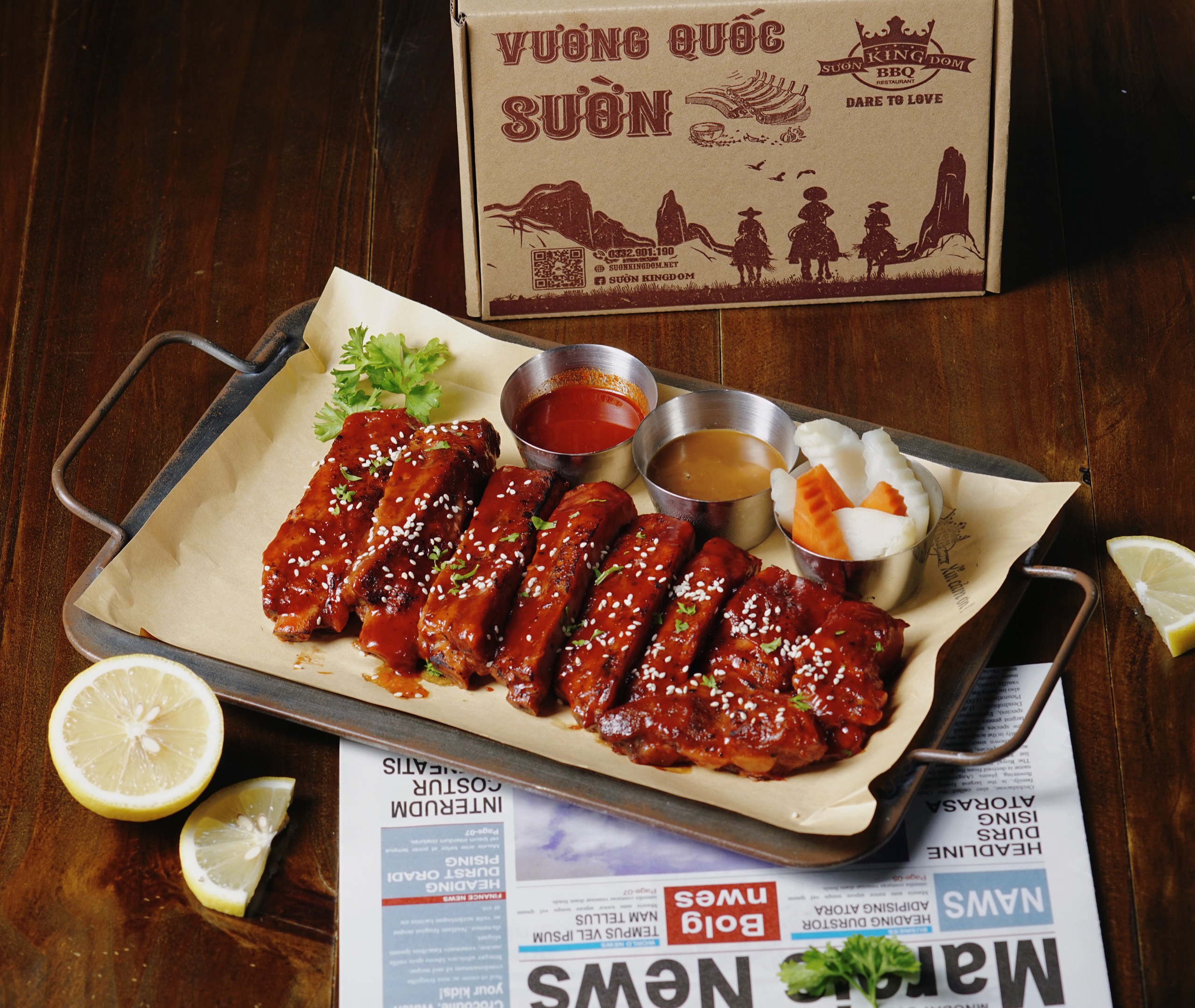 Sườn BBQ size M (2 người ăn)